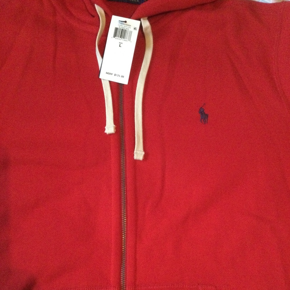 Polo Ralph Lauren hoodie ,Size L ,Color Red